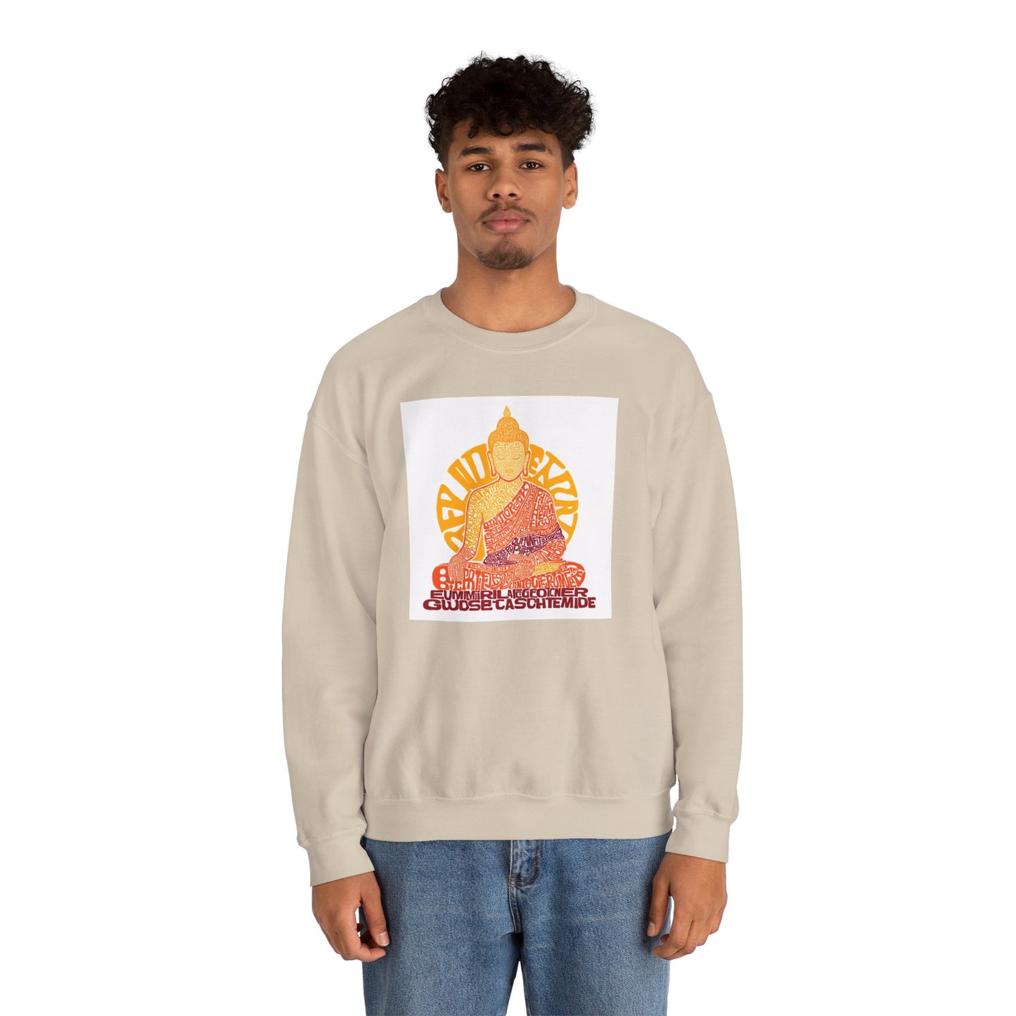 Buddha Graphic Sweatshirt — "Choose Compassion" Meditation Crewneck
