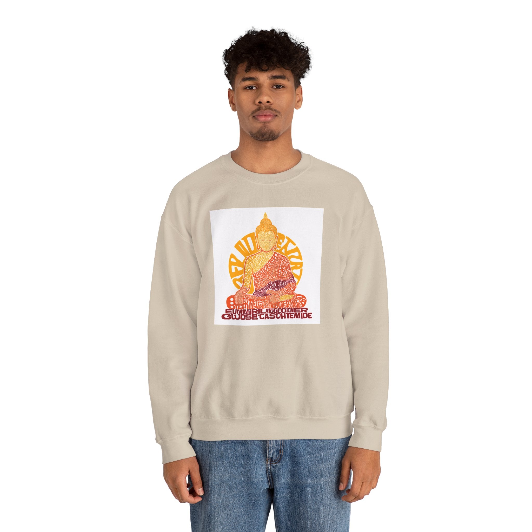 Buddha Graphic Sweatshirt — "Choose Compassion" Meditation Crewneck