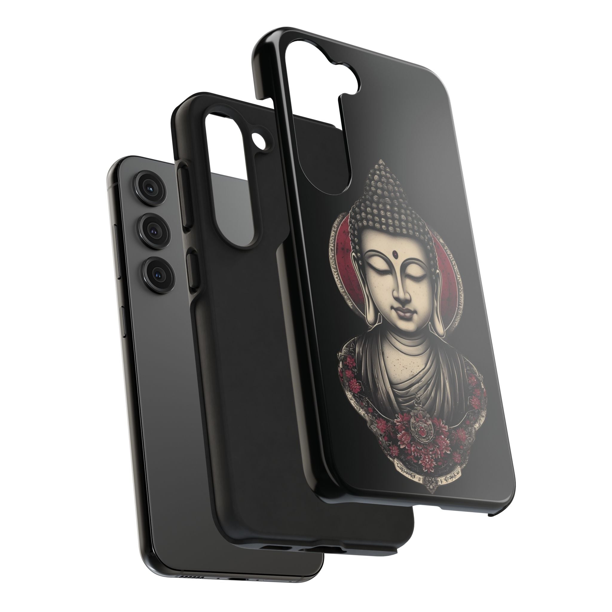 Buddha Floral Tough Phone Case — Protective Spiritual Phone Cover