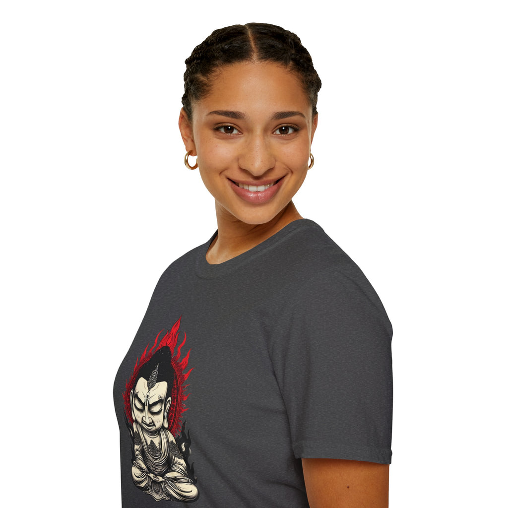 Buddha Flame T-Shirt — Meditative Buddha Graphic Tee