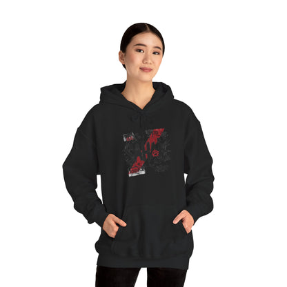 Sahaje Graphic Hoodie – Distressed Vintage Script Pullover