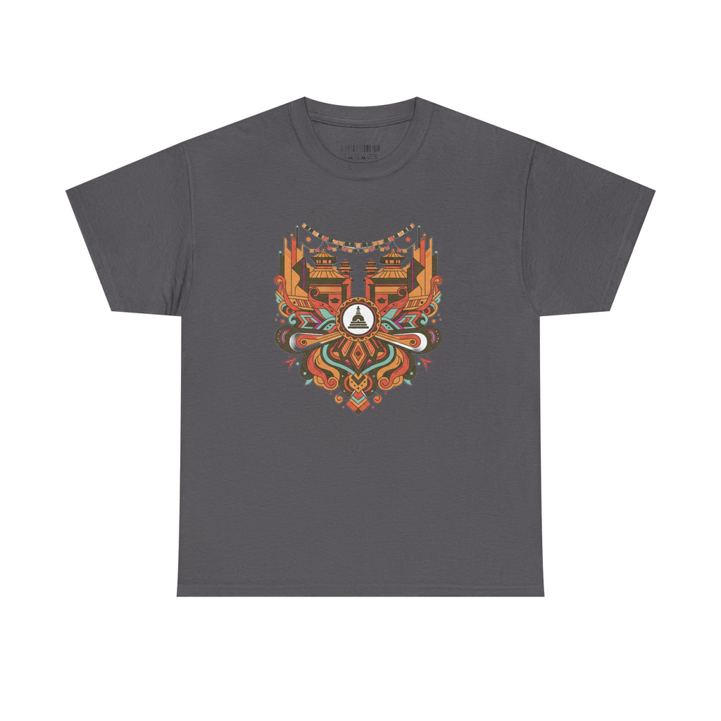 Mandala Cityscape Tee — Boho Urban Art Graphic T-Shirt