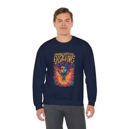 Evolving Butterfly Crewneck Sweatshirt — "Unafraid, Authentically Evolving" Inspirational Pullover