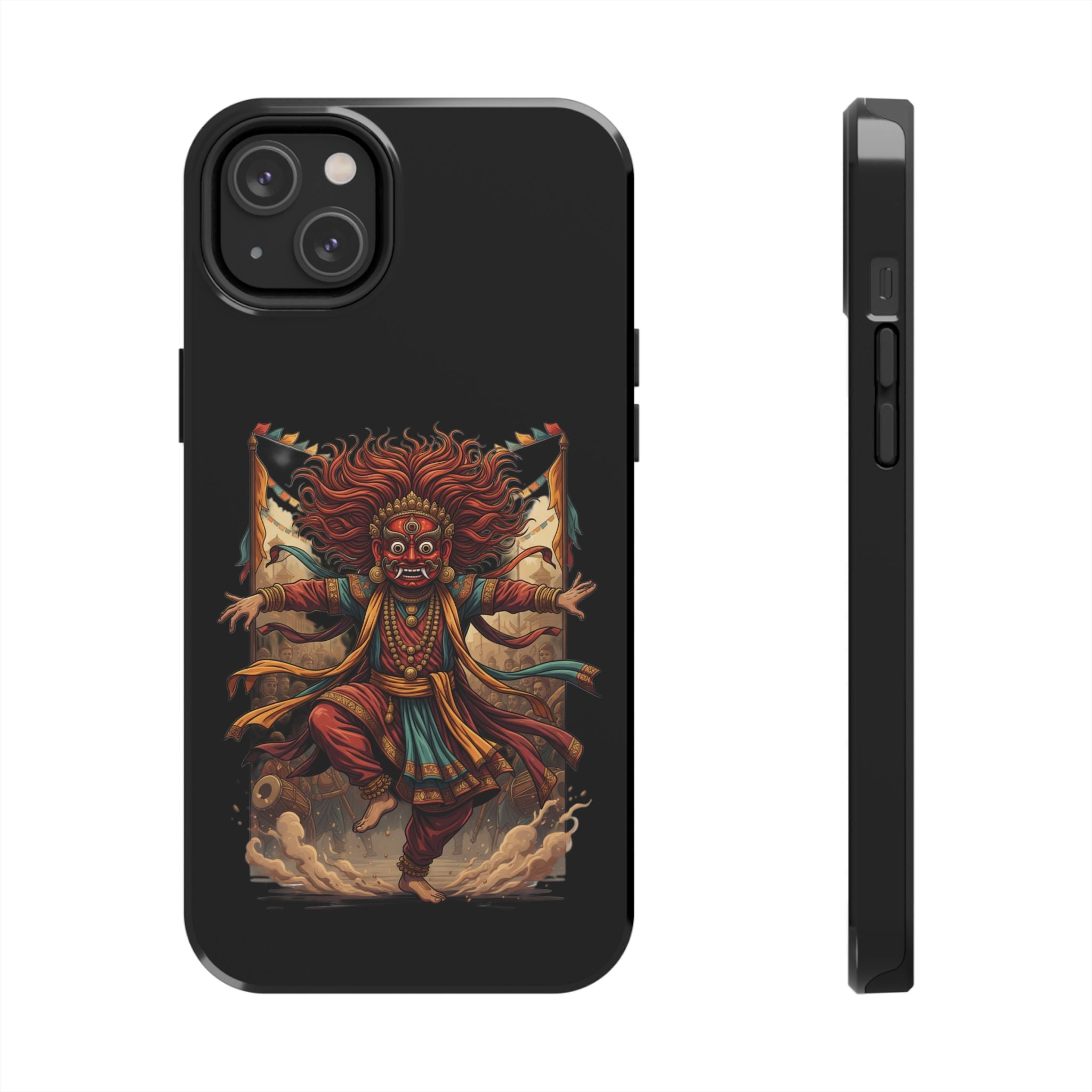 Tibetan Demon Dance Tough Phone Case — Bold Mythic Protective Cover