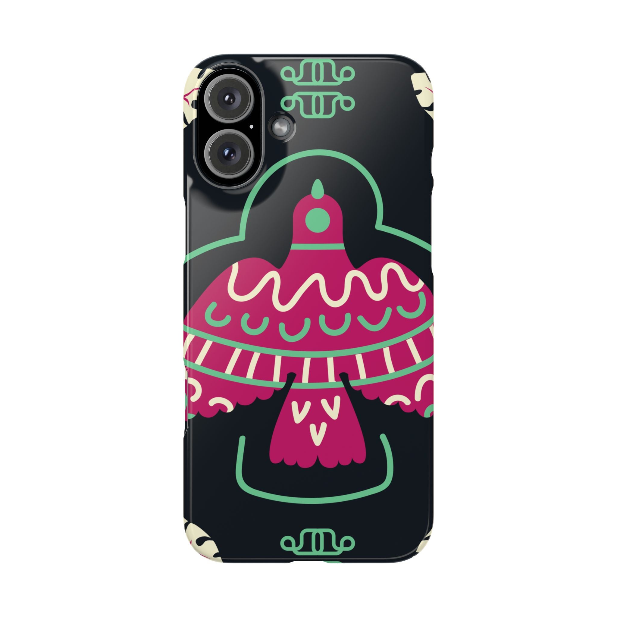 Colorful Bird Slim Phone Case, Bohemian Style Phone Cover, Gift for Nature Lovers, Unique Bird Design, Trendy Mobile Accessory