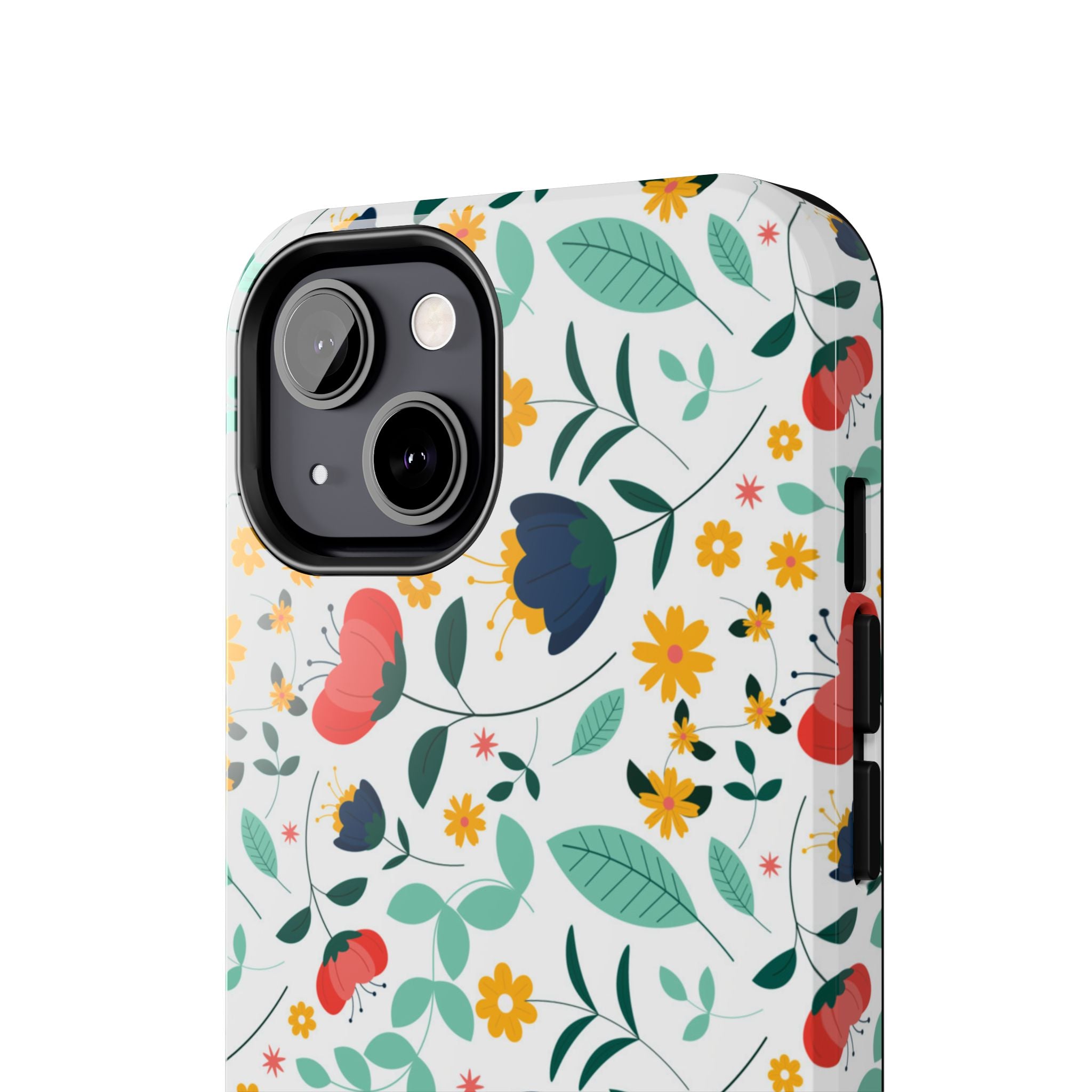 Floral Pattern Tough Phone Case — Colorful Spring Flowers Phone Cover