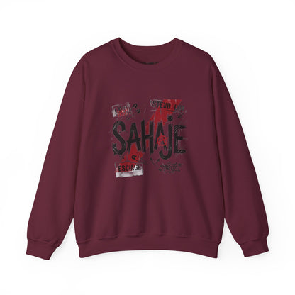 Sahaje Graphic Crewneck Sweatshirt – Streetwear Logo Pullover