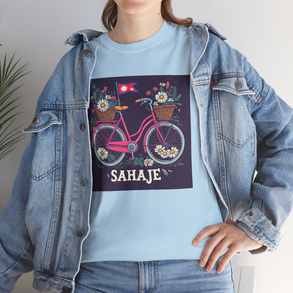 Sahaje Floral Bicycle T‑Shirt