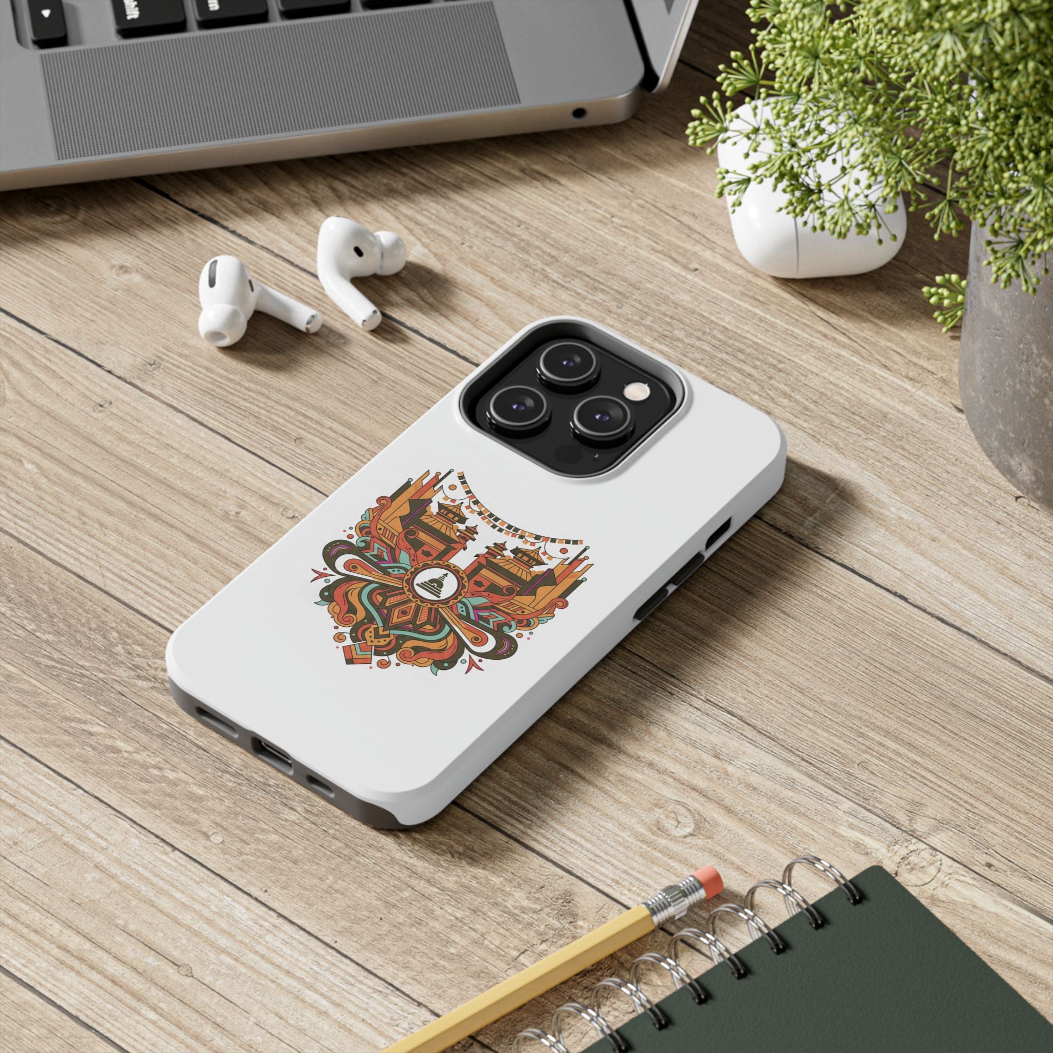 Tough Phone Case — Vintage Temple Mandala Design