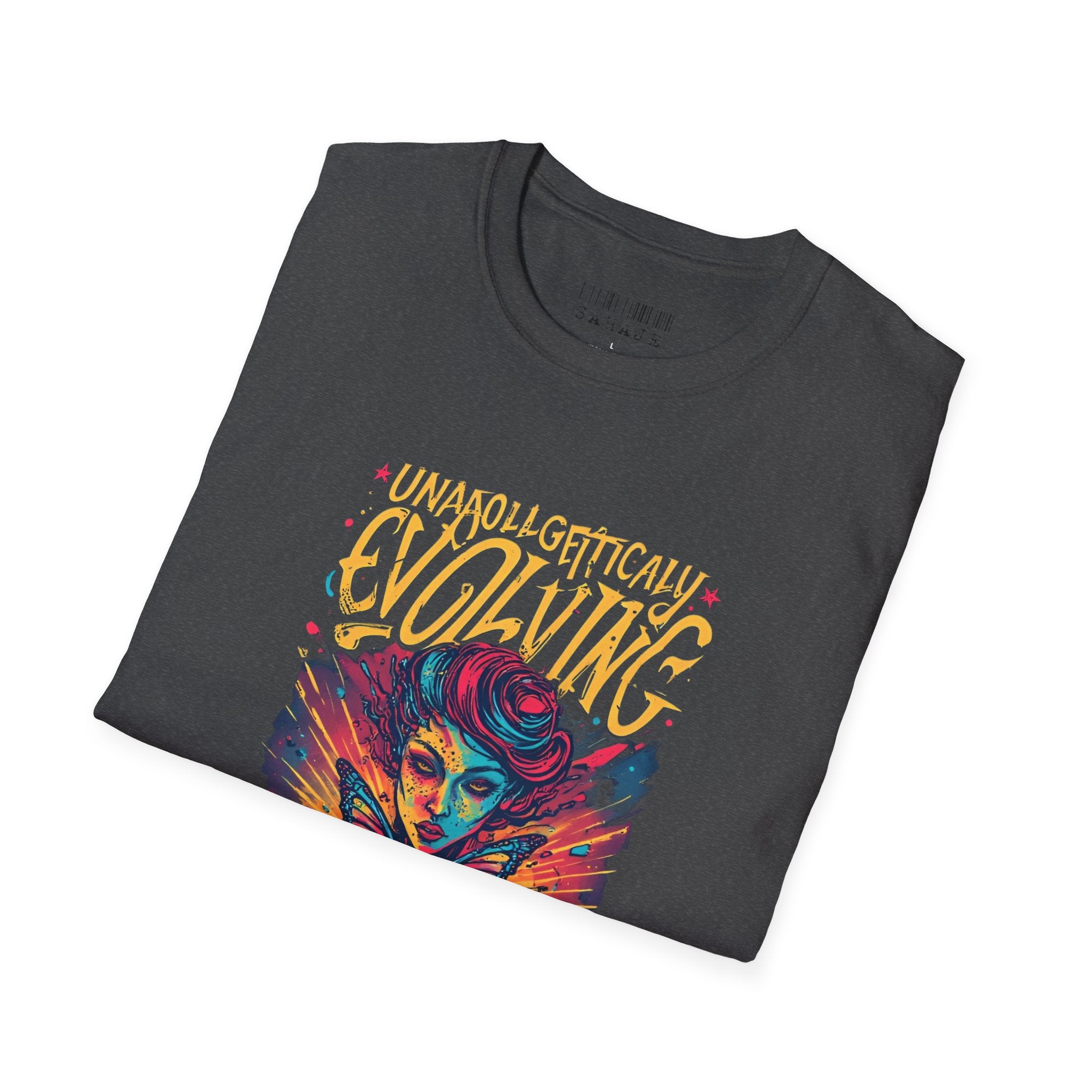 Evolving Butterfly Graphic T-Shirt — "Unapologetically Evolving" Vibrant Psychedelic Tee