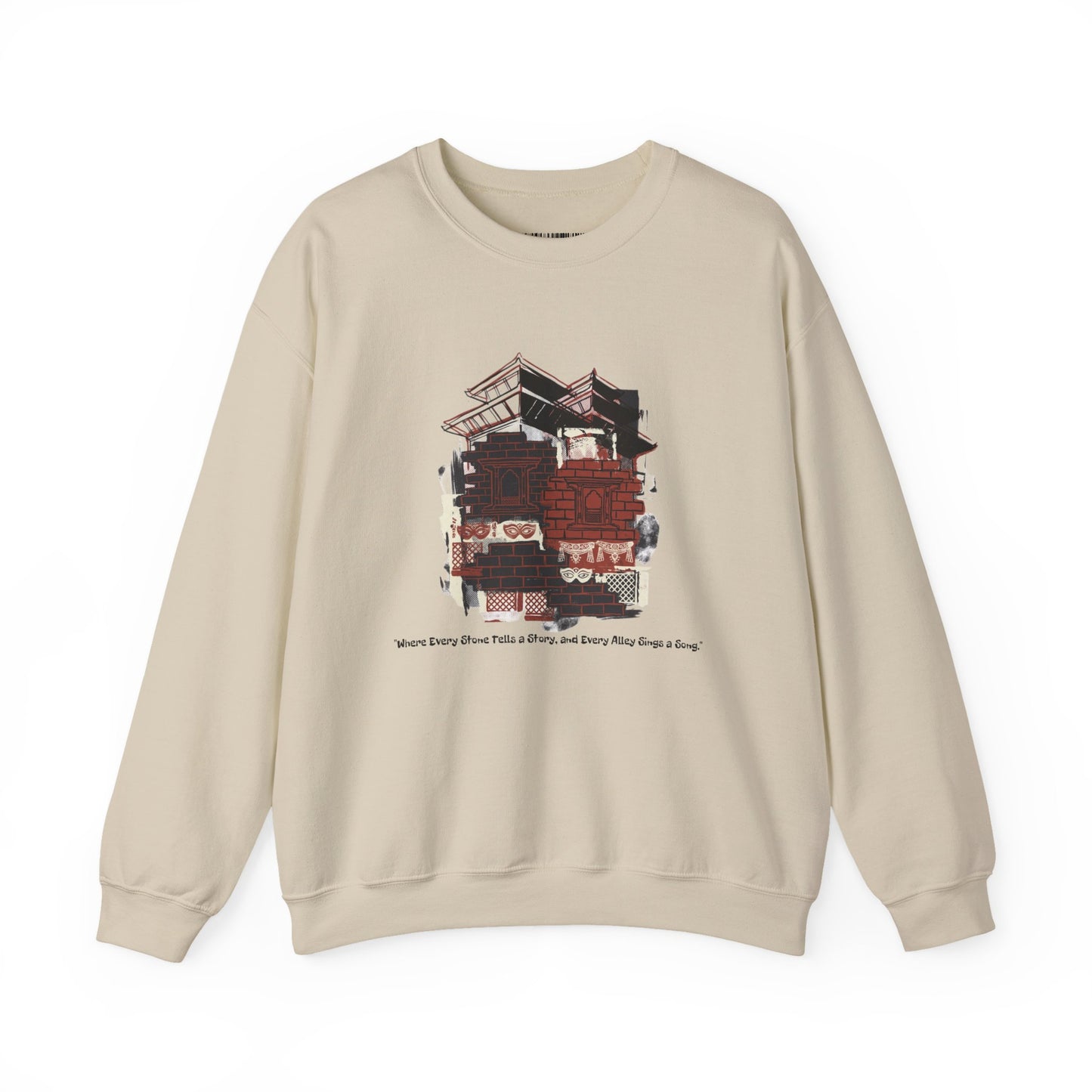 Crewneck Sweatshirt — Vintage Camper Roadtrip Illustration ("Where's Every Place I’ve Been, and Every Place I’m Going")