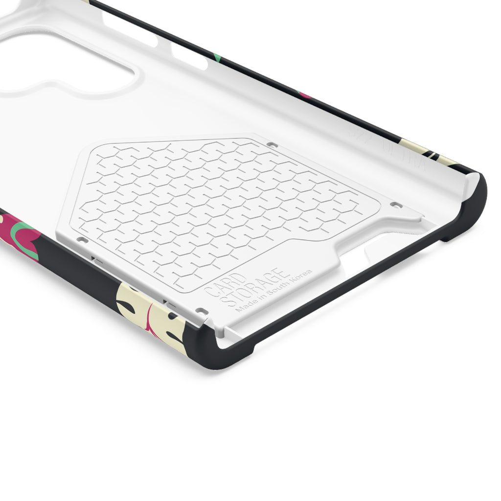 Vibrant Phone Case with Card Holder, Stylish Phone Accessory, Colorful Gift for Her, Boho Phone Cover, Trendy Mobile Case