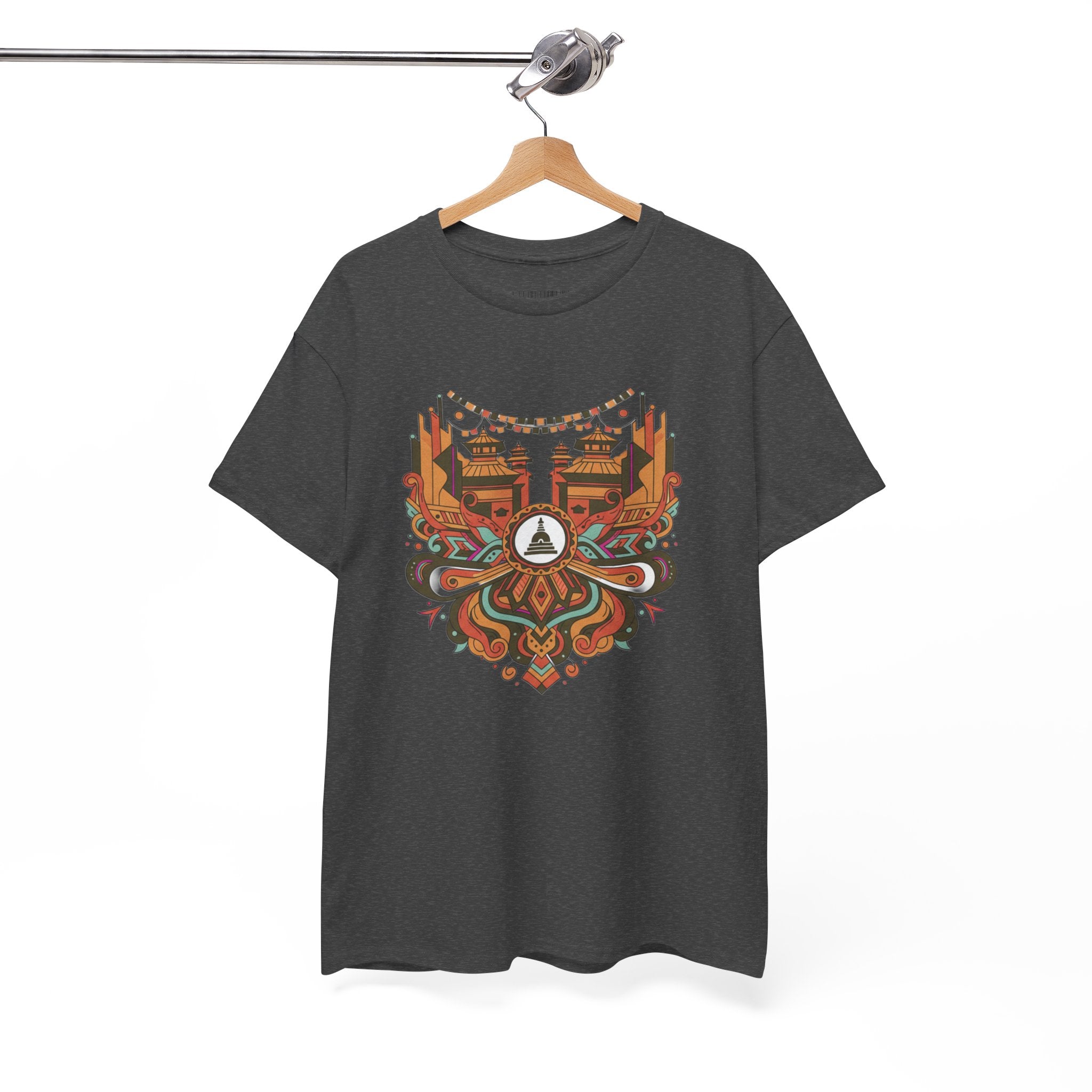 Mandala Cityscape Tee — Boho Urban Art Graphic T-Shirt