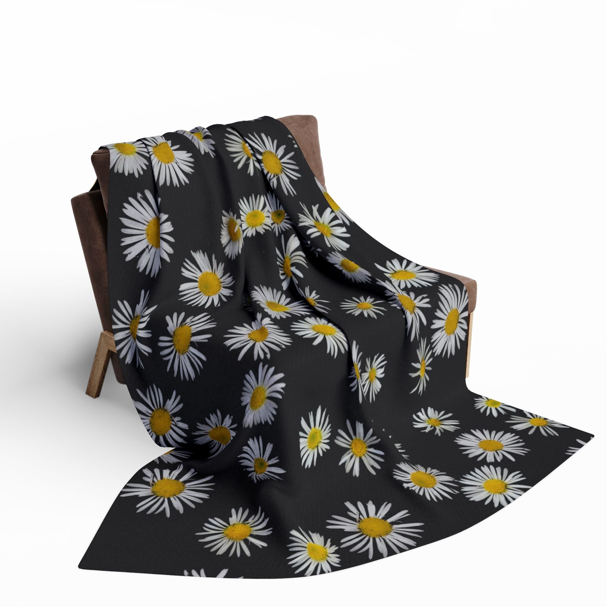 Daisy Scatter Arctic Fleece Blanket — Cozy Floral Throw