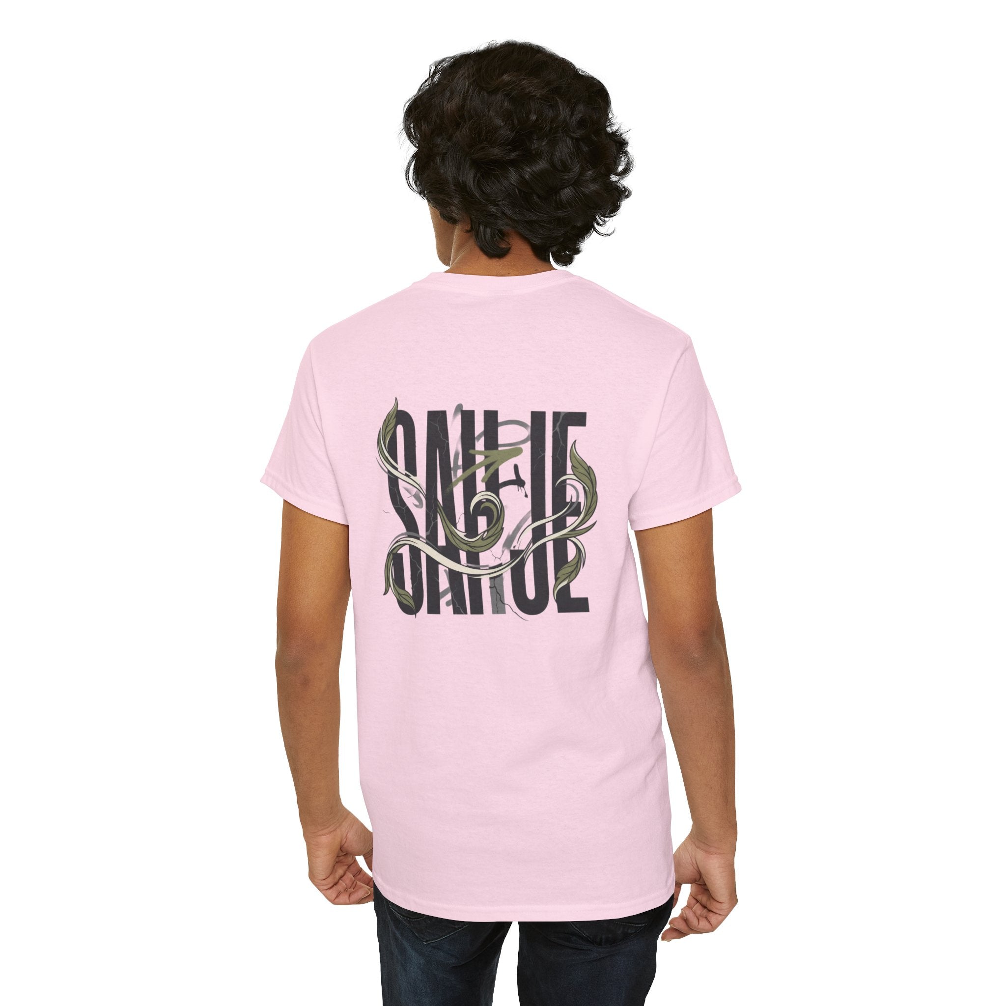 Graphic Tee — 'Savage' Typography with Snake Accent