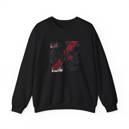 Crewneck Sweatshirt — 'Sahaje' Distressed Script Graphic