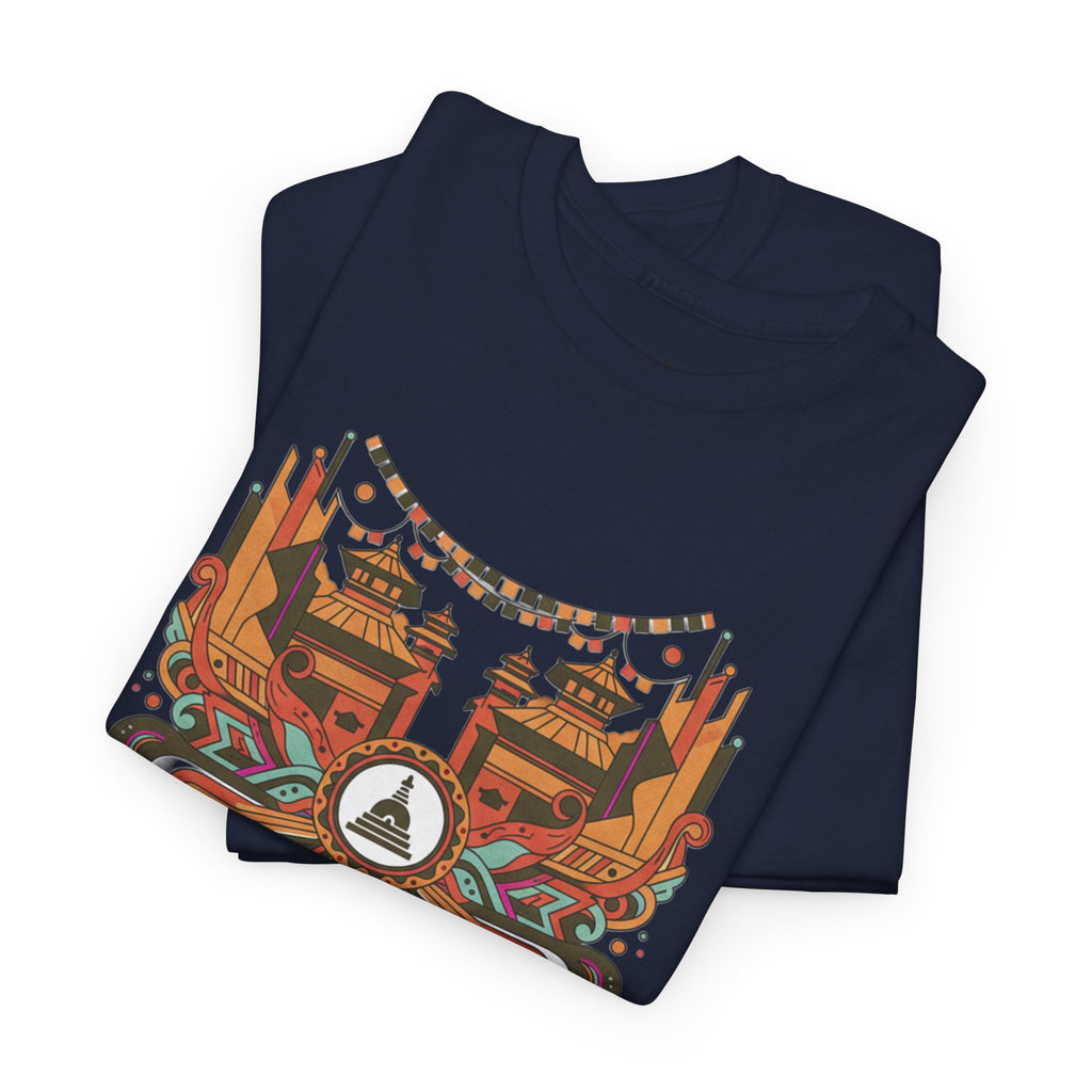 Mandala Cityscape Tee — Boho Urban Art Graphic T-Shirt