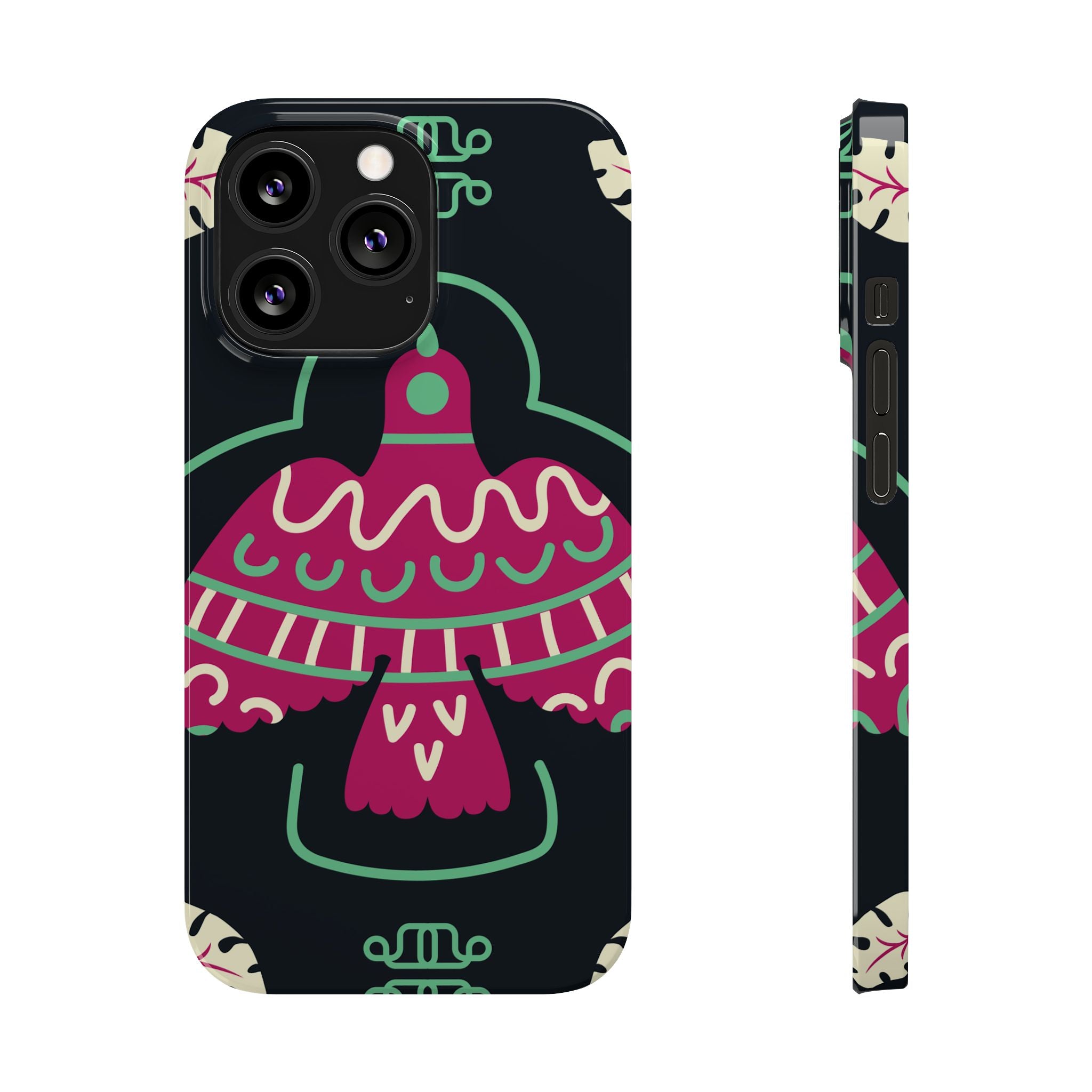 Colorful Bird Slim Phone Case, Bohemian Style Phone Cover, Gift for Nature Lovers, Unique Bird Design, Trendy Mobile Accessory