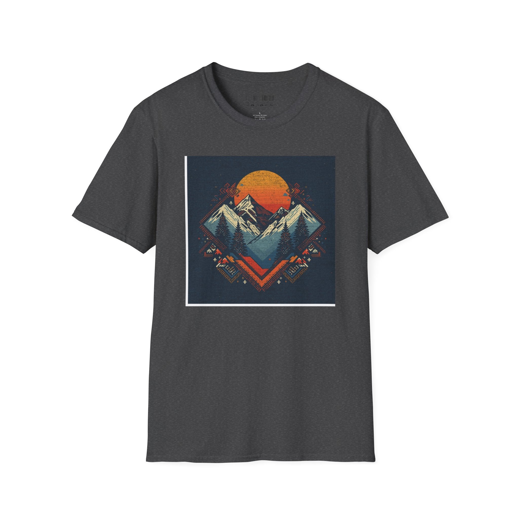Retro Mountain Sunset T-Shirt — Vintage Outdoor Adventure Graphic Tee