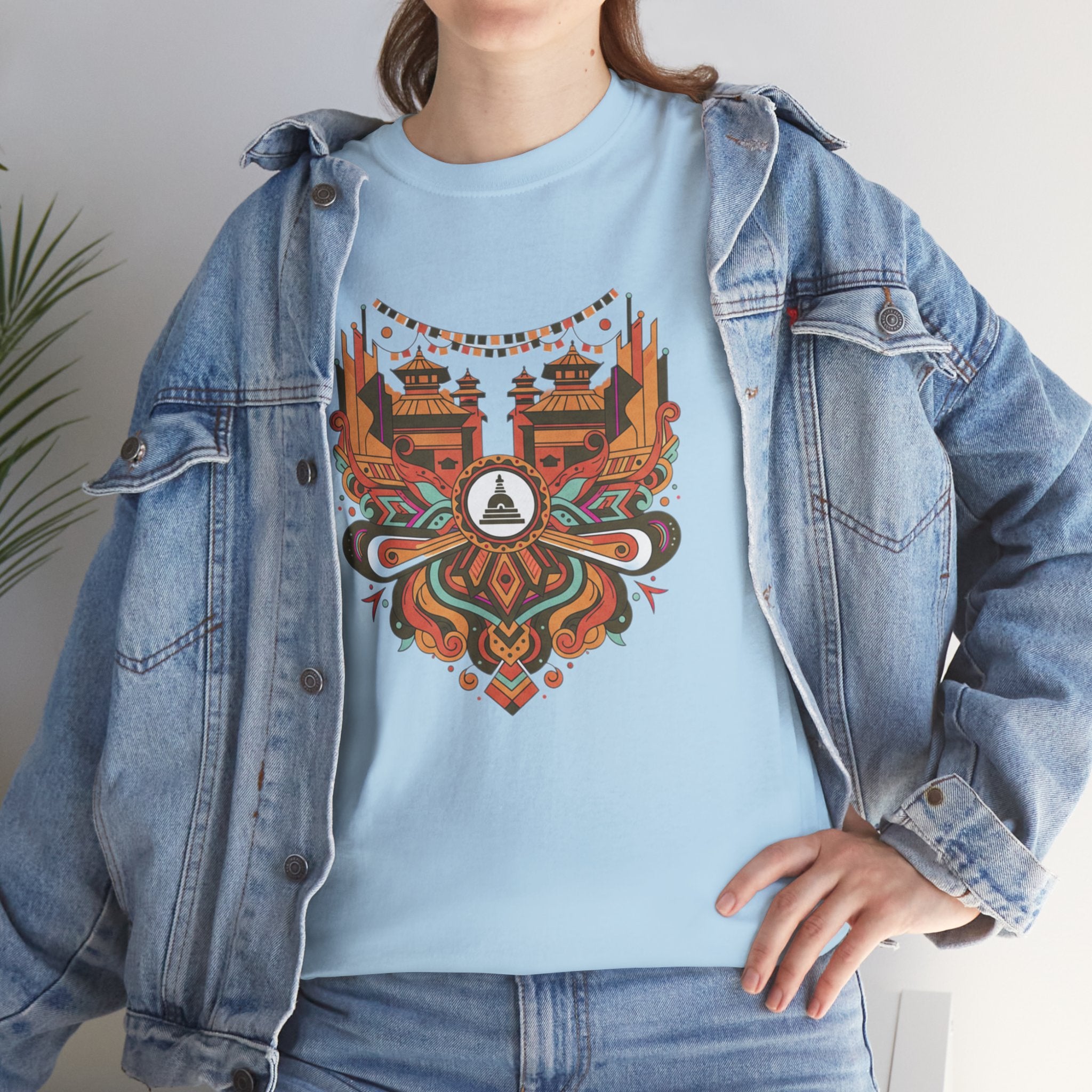 Mandala Cityscape Tee — Boho Urban Art Graphic T-Shirt