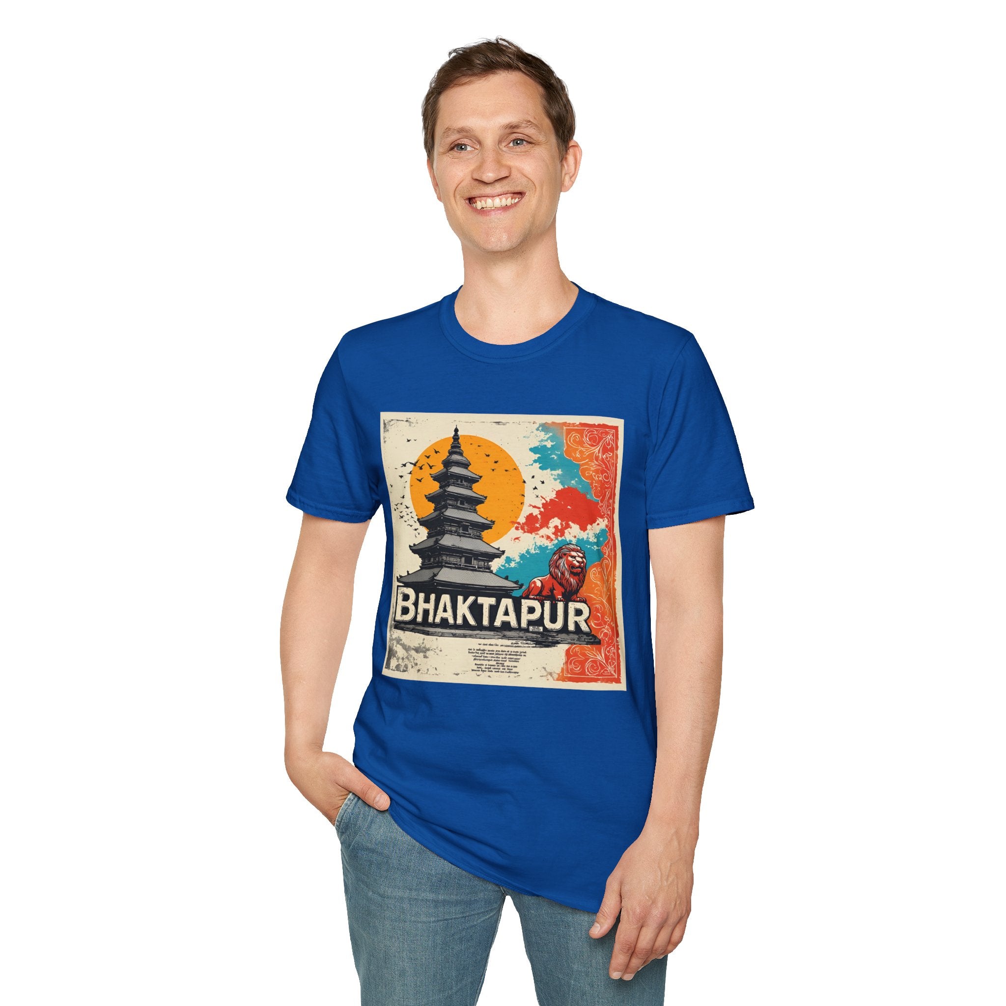 Bhaktapur Vintage Travel T-Shirt – Nepal Pagoda Graphic Tee