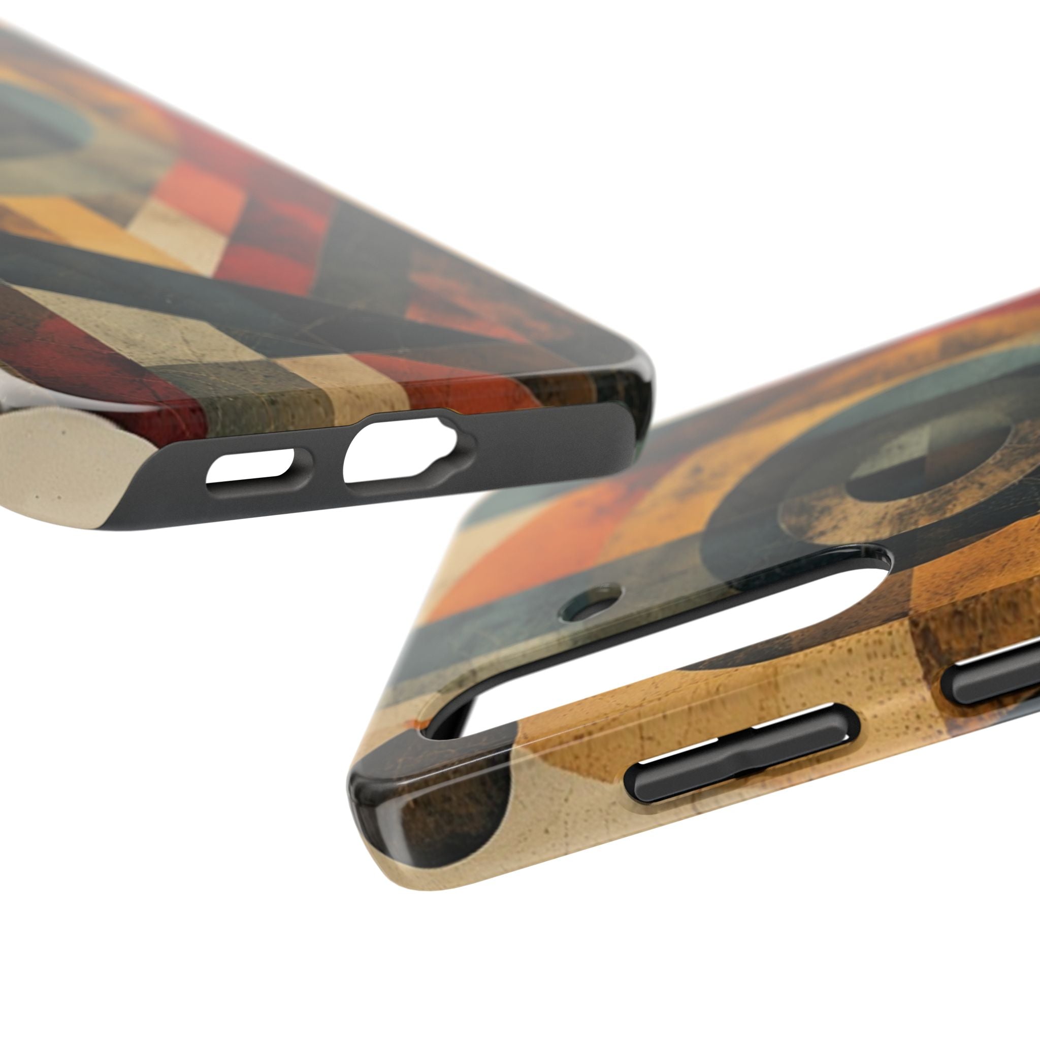 Retro Geometric Tough Phone Case — Vintage Target Circle Design