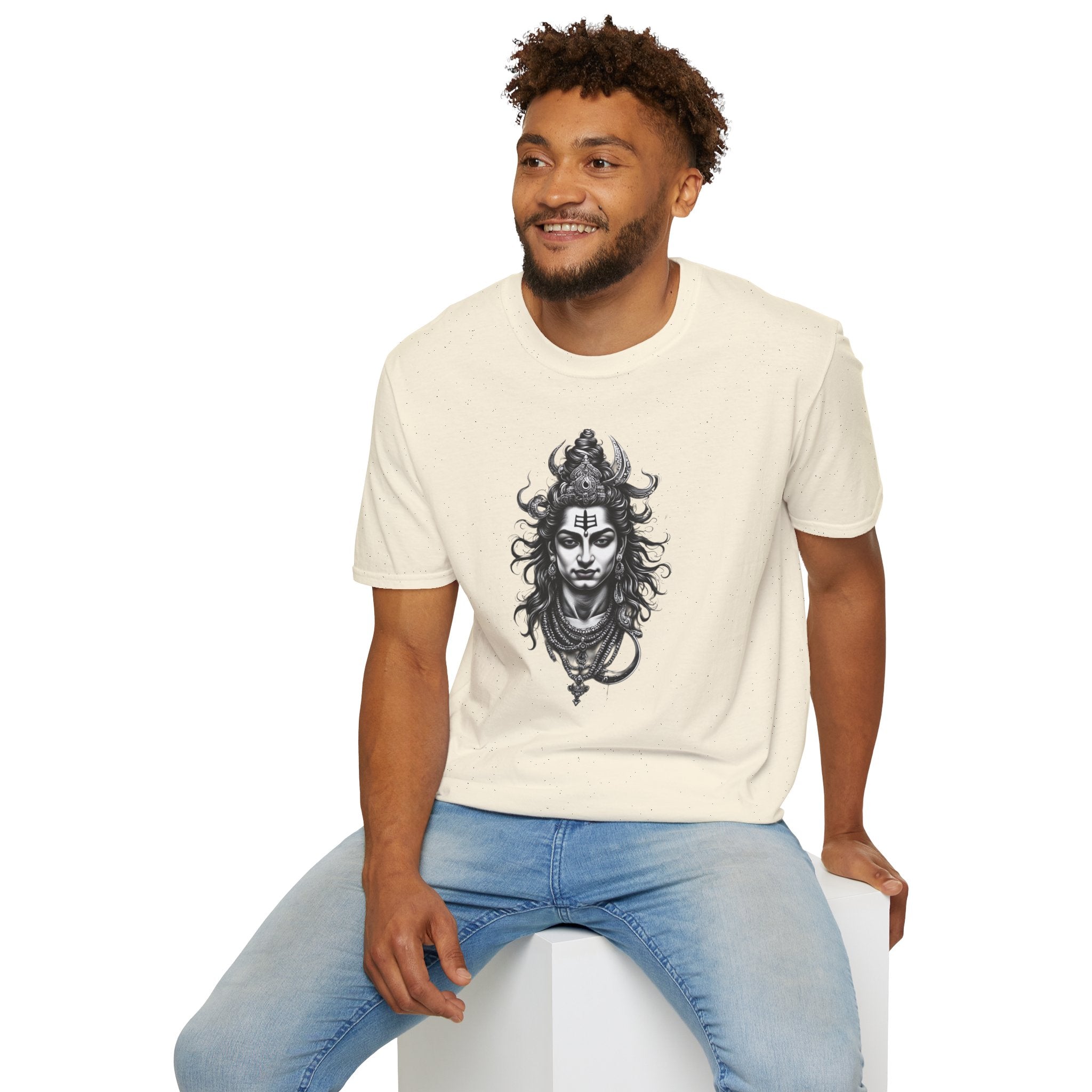 Shiva Portrait T‑Shirt — Hindu Deity Graphic Tee (Meditation, Yoga & Spiritual Wear)