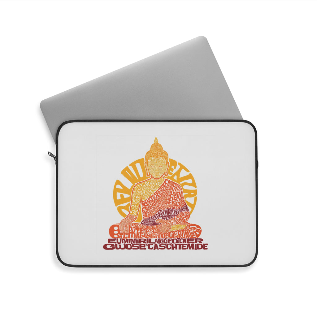 Zen Buddha Laptop Sleeve - Spiritual Tech Accessory, Meditation Gift, Eco-Friendly Sleeve for Students and Professionals