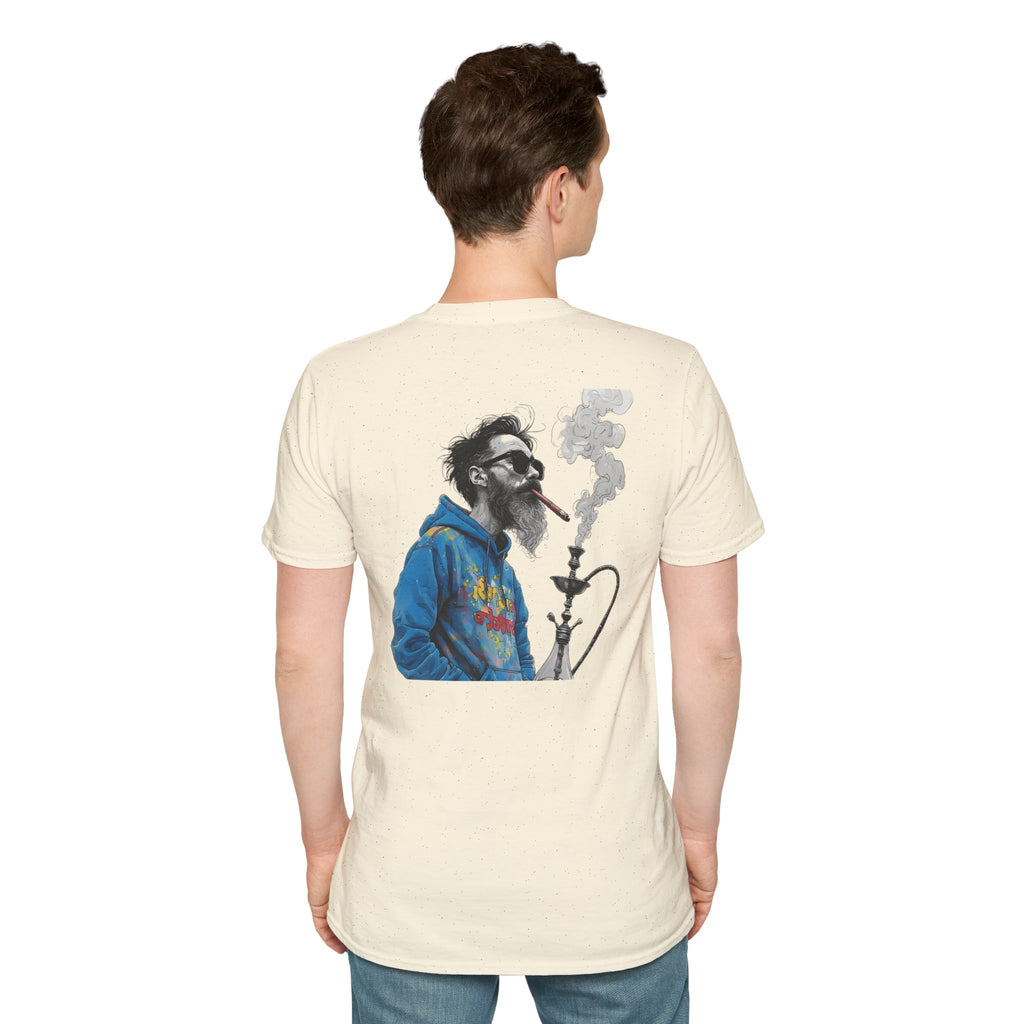 Hookah Beard Graphic T-Shirt — Chill Vape Lounge Vibe