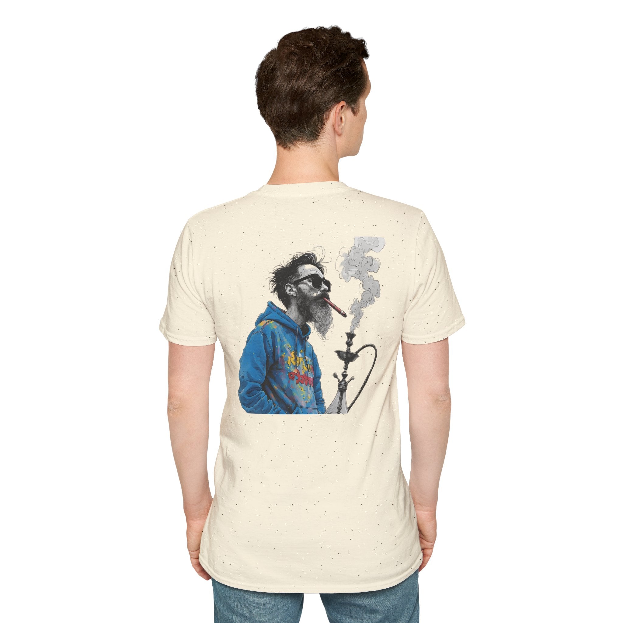 Hookah Beard Graphic T-Shirt — Chill Vape Lounge Vibe