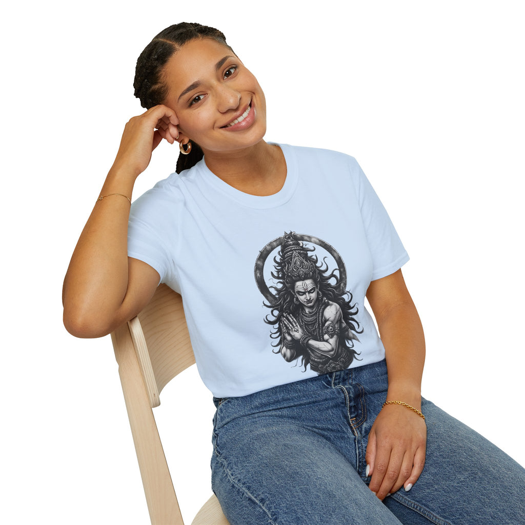 Shiva Portrait T‑Shirt – Intricate Hindu Deity Art Tee
