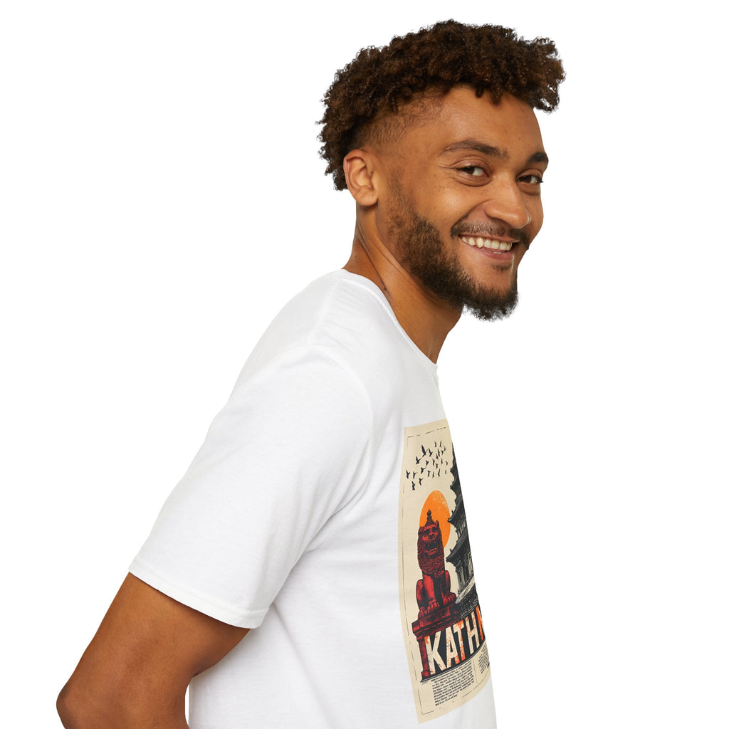Kathmandu Vintage Travel T-Shirt – Retro Nepal Skyline Graphic Tee, Cultural Tourism Design