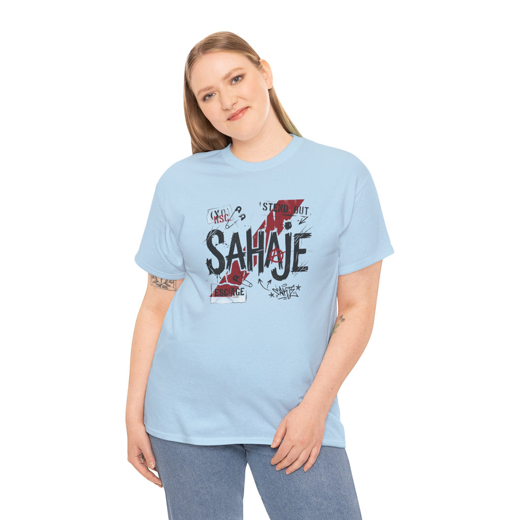 Sahaje Graphic Tee — Street Art Urban Casual T-Shirt