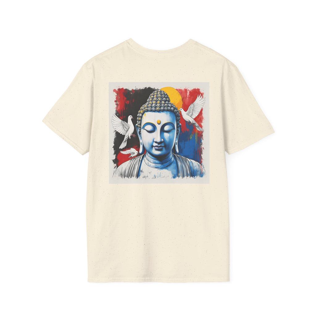 Buddha & Doves Graphic T-Shirt — Peaceful Zen Meditation Tee