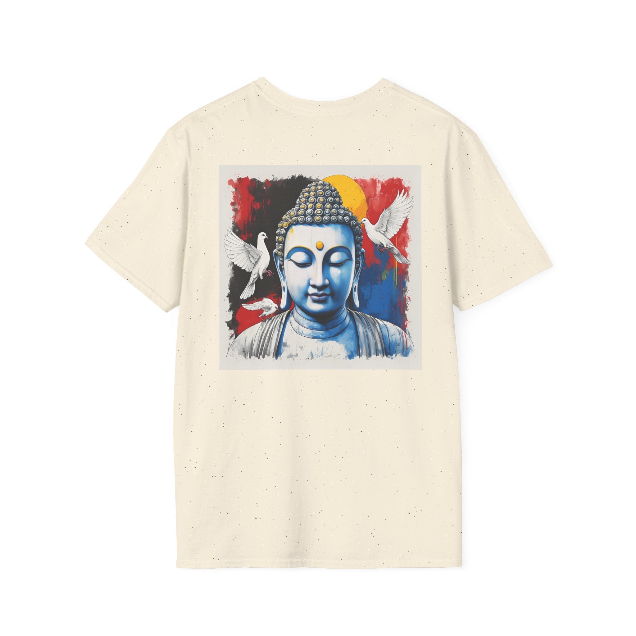 Buddha & Doves Graphic T-Shirt — Peaceful Zen Meditation Tee