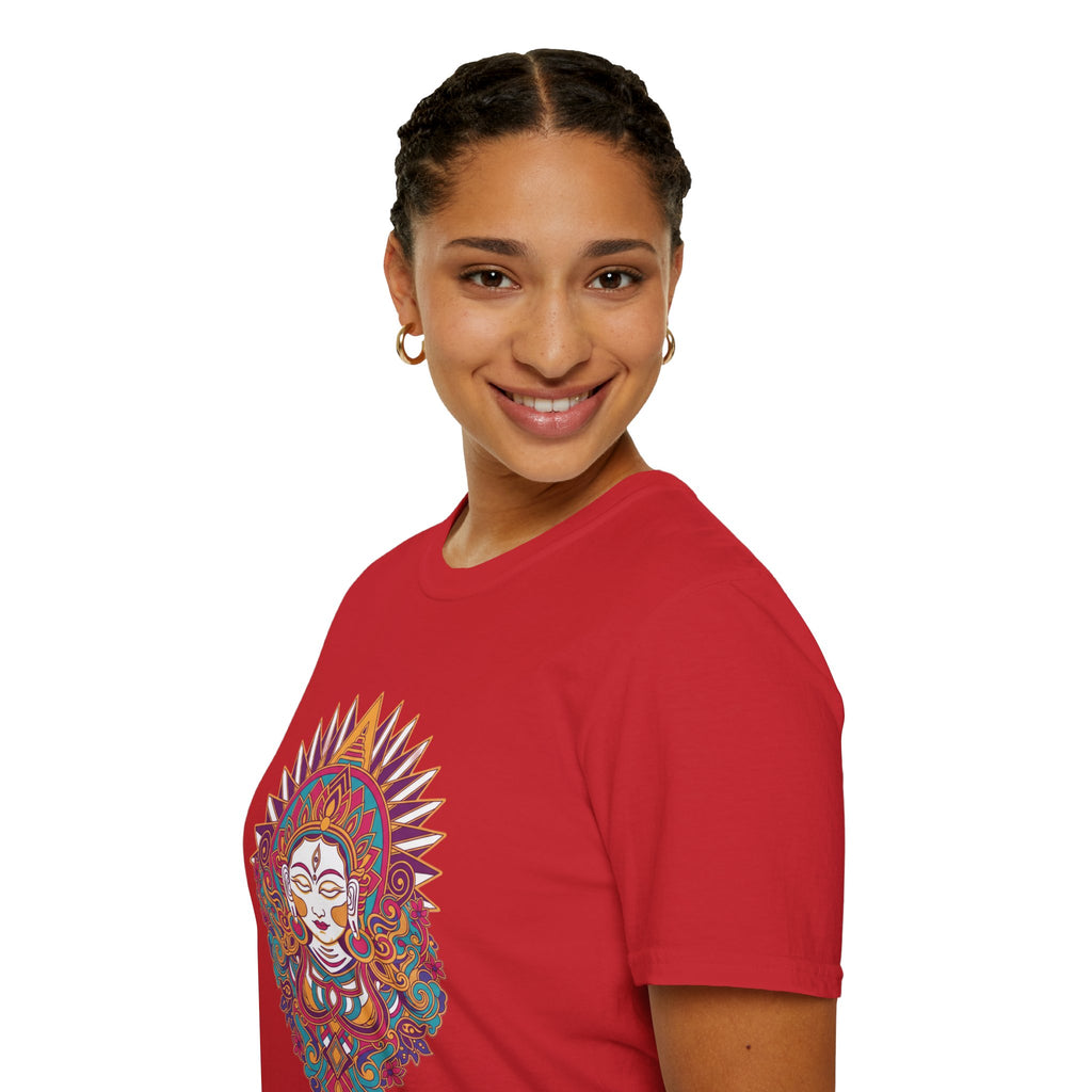 Mandala Goddess T-Shirt — Colorful Floral Spiritual Tee