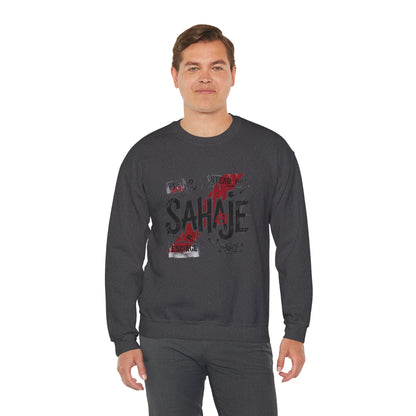 Sahaje Graphic Crewneck Sweatshirt – Streetwear Logo Pullover