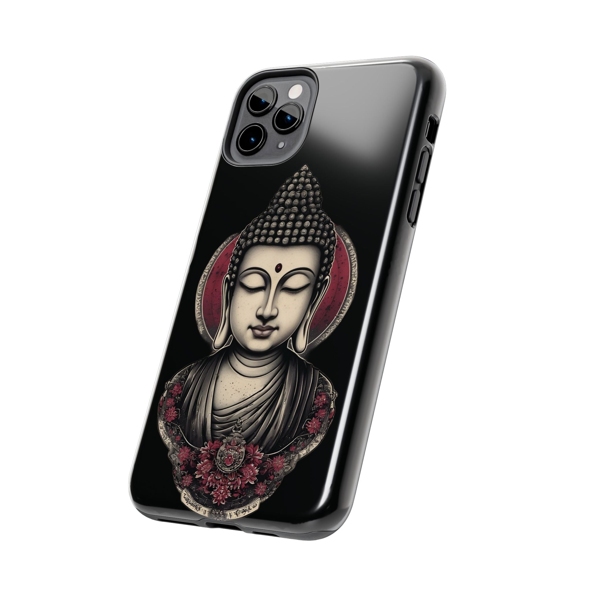 Buddha Floral Tough Phone Case — Protective Spiritual Phone Cover