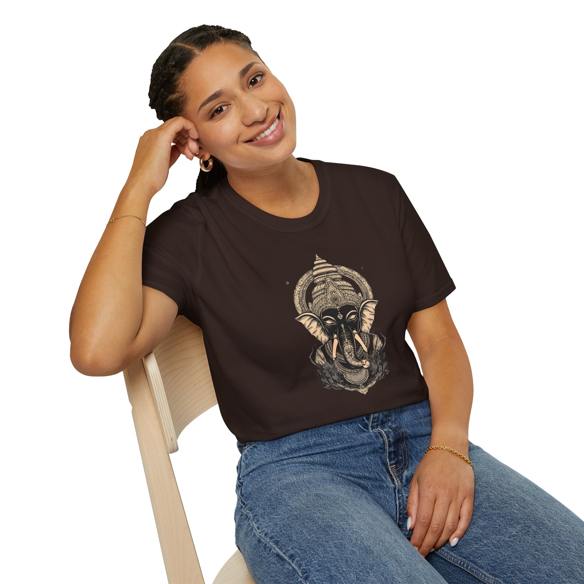 Elephant Mandala T-Shirt — Spiritual Ganesha Graphic Tee