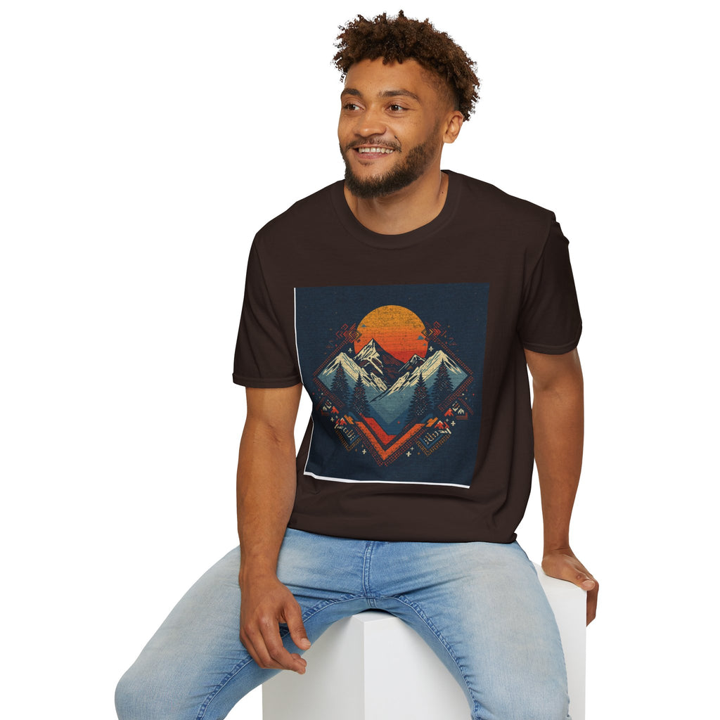 Retro Mountain Sunset T-Shirt