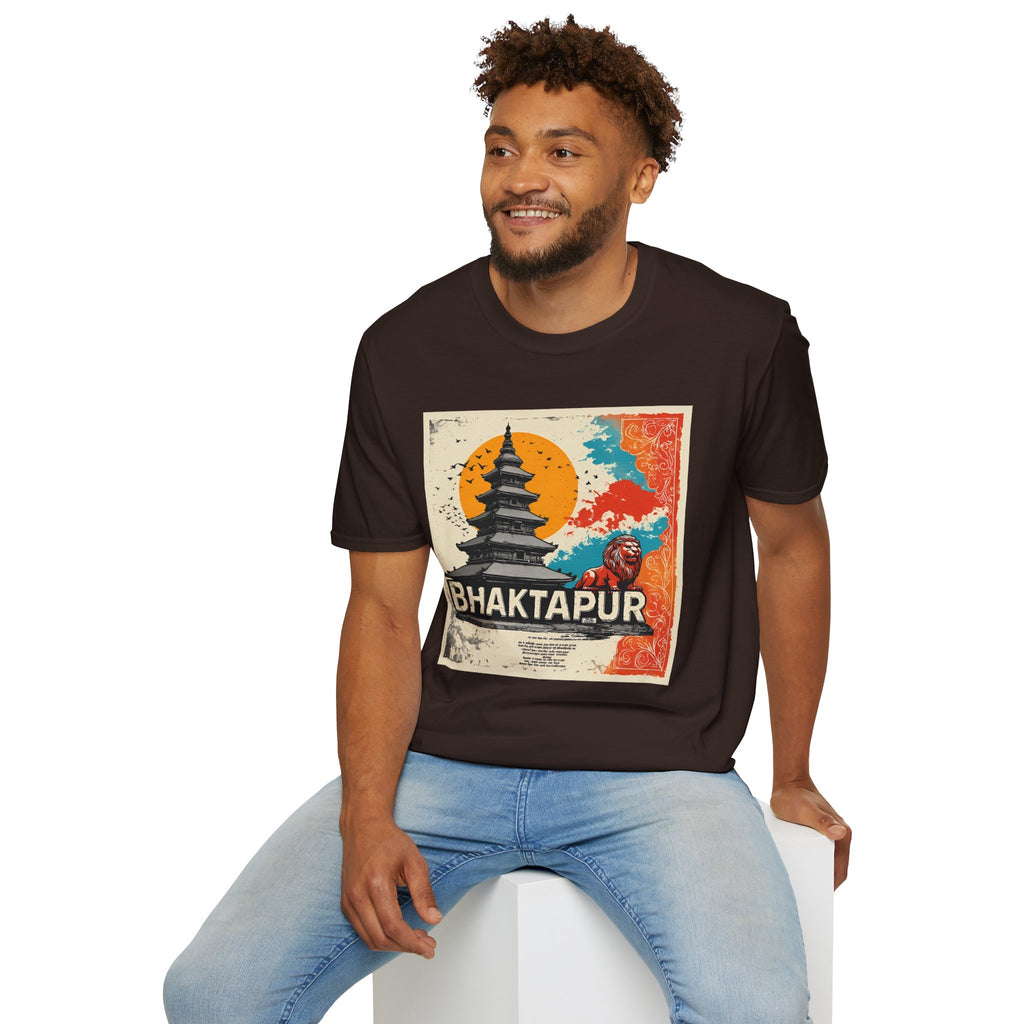 Bhaktapur Vintage Travel T-Shirt – Nepal Pagoda Graphic Tee
