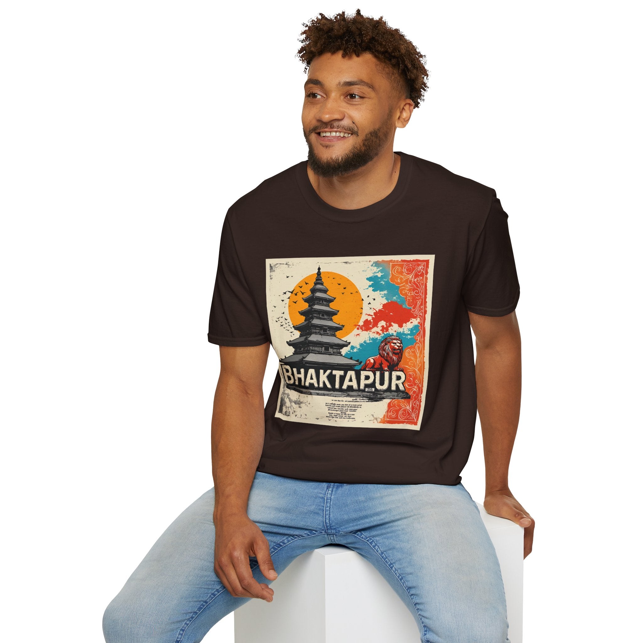 Bhaktapur Vintage Travel T-Shirt – Nepal Pagoda Graphic Tee