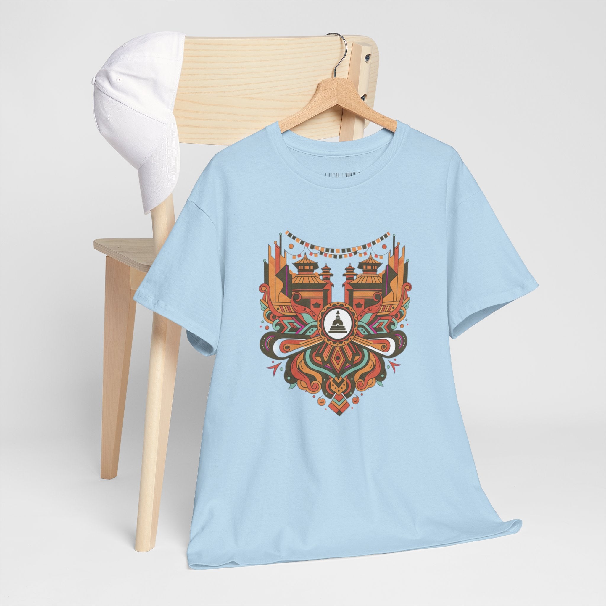 Mandala Cityscape Tee — Boho Urban Art Graphic T-Shirt