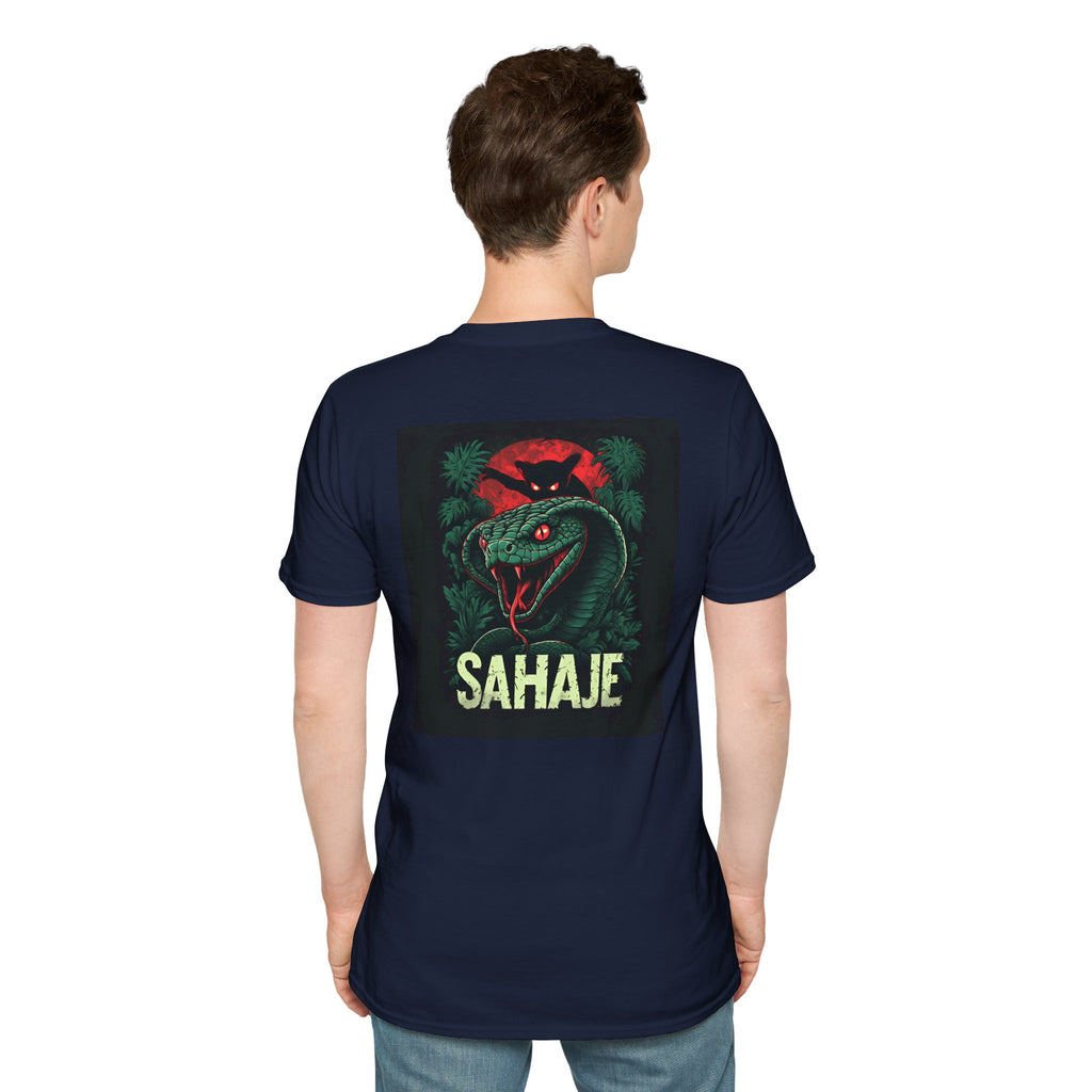 Black Cobra & Panther T-Shirt – Fierce Serpent & Big Cat Graphic Tee, Edgy Streetwear Design