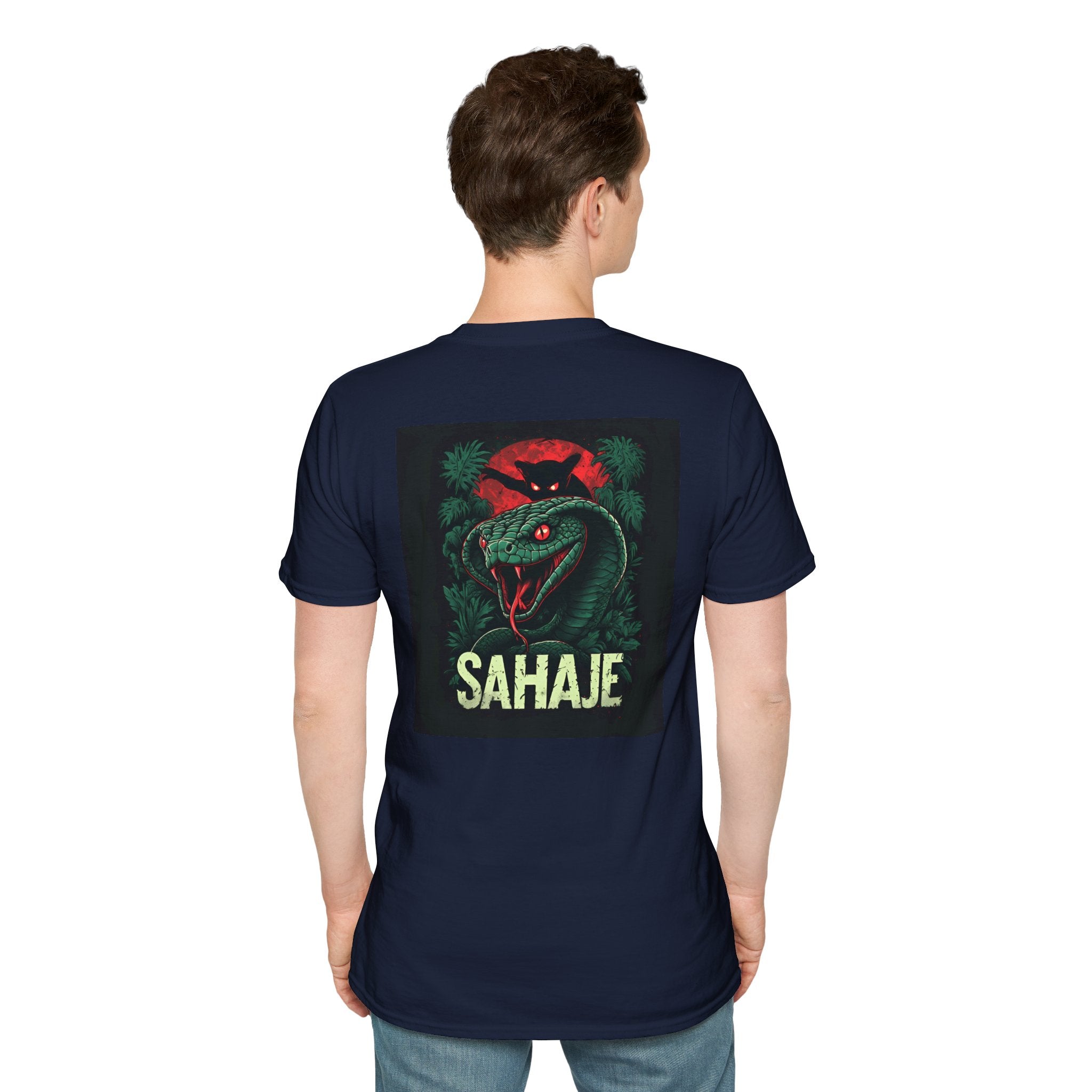 Black Cobra & Panther T-Shirt – Fierce Serpent & Big Cat Graphic Tee, Edgy Streetwear Design
