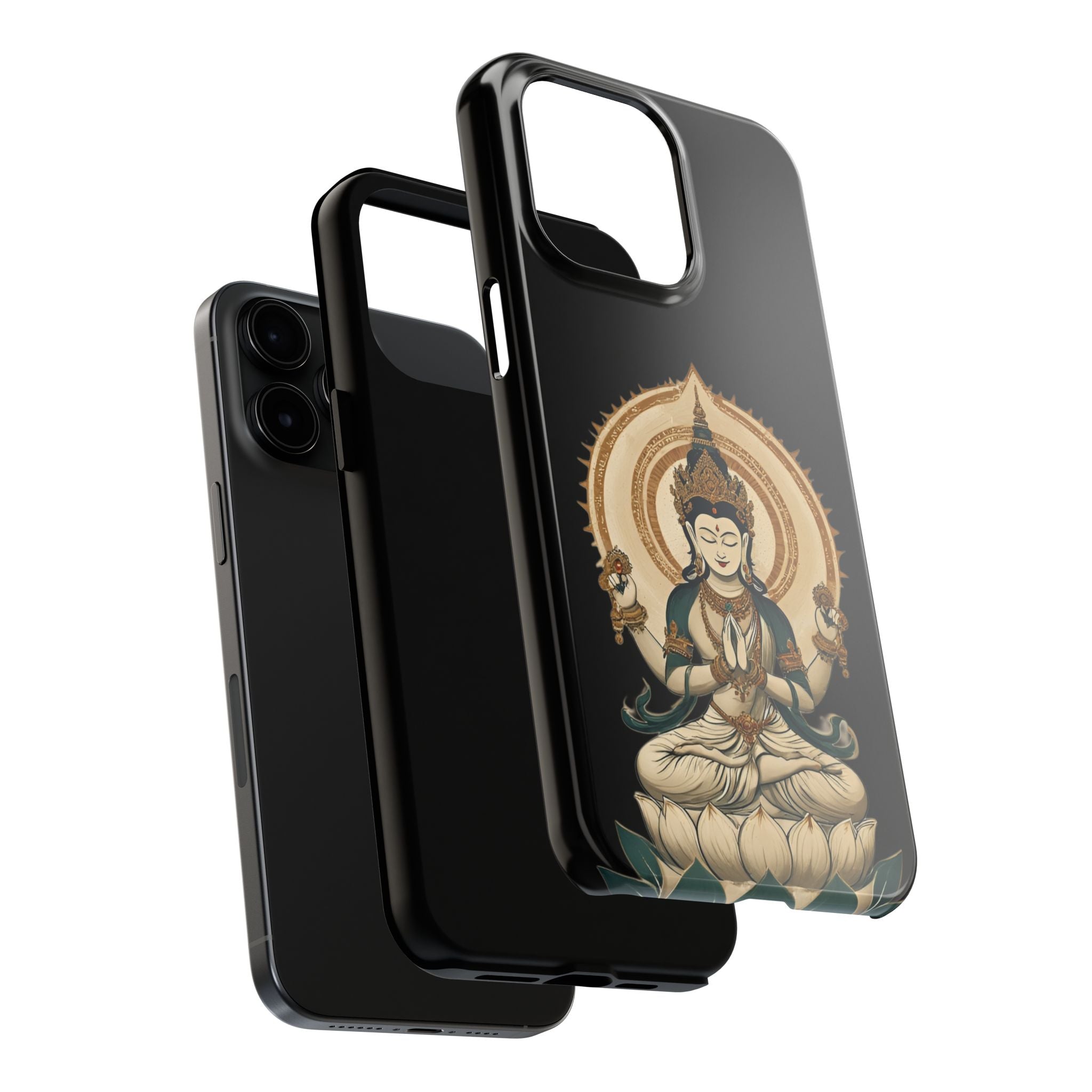 Bodhisattva Lotus Tough Phone Case — Protective Buddhist Meditation Phone Cover