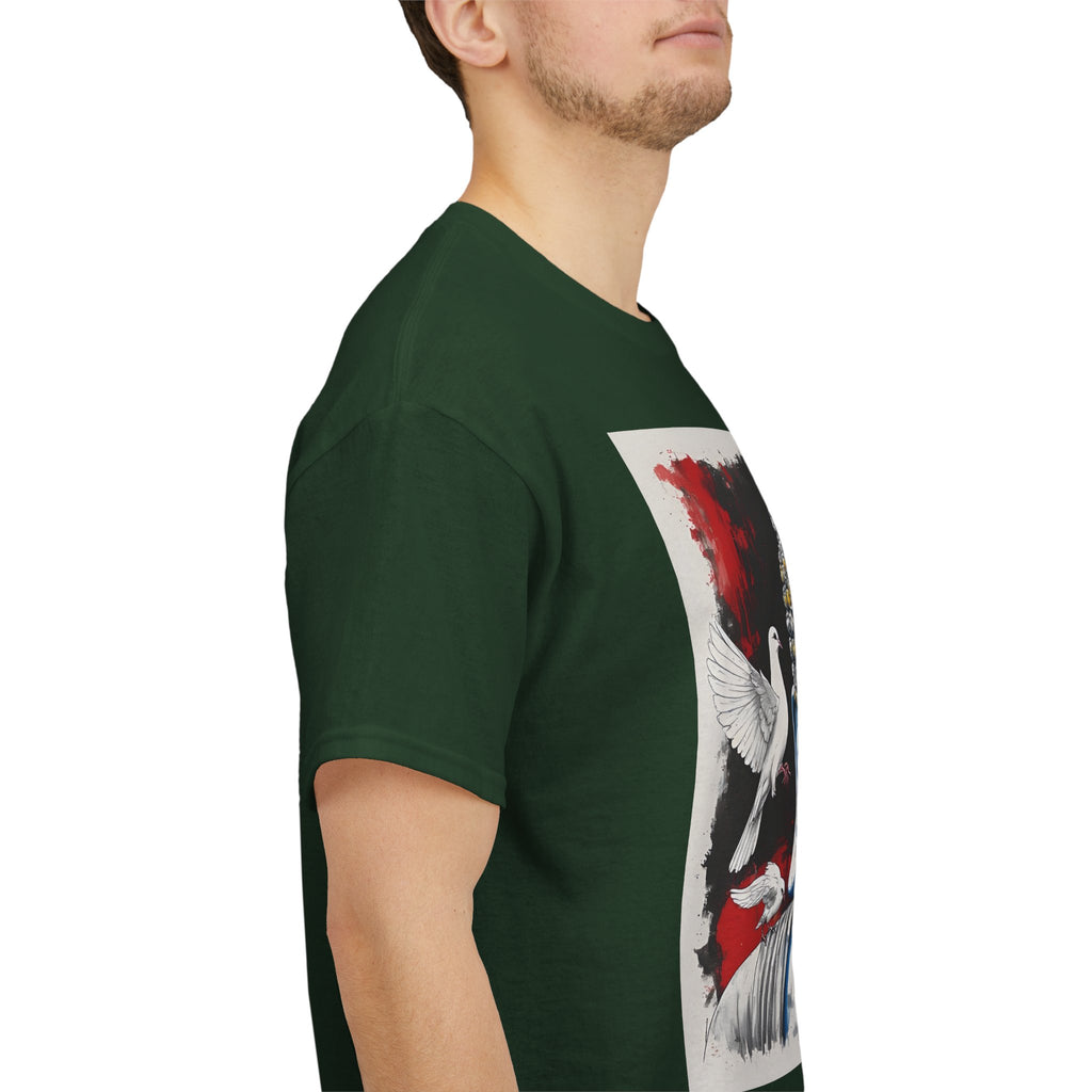Buddha Peace Tee — Colorful Buddha & Doves Graphic T-Shirt