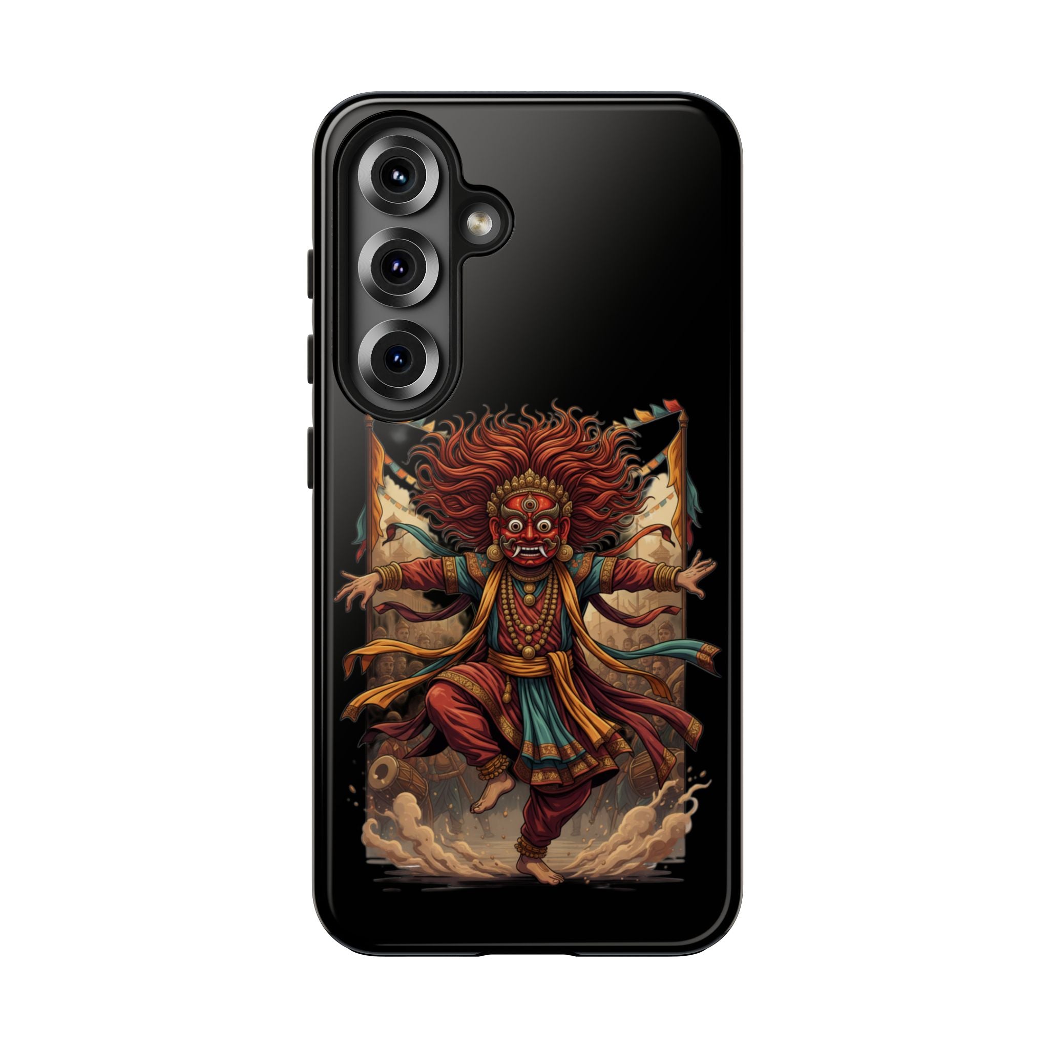 Tibetan Demon Dance Tough Phone Case — Bold Mythic Protective Cover