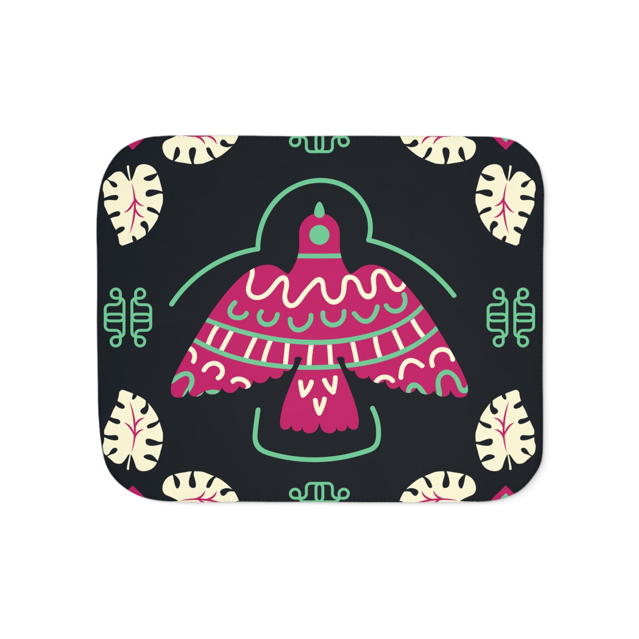 Tribal Thunderbird Sherpa Blanket — Two-Tone Plush Throw