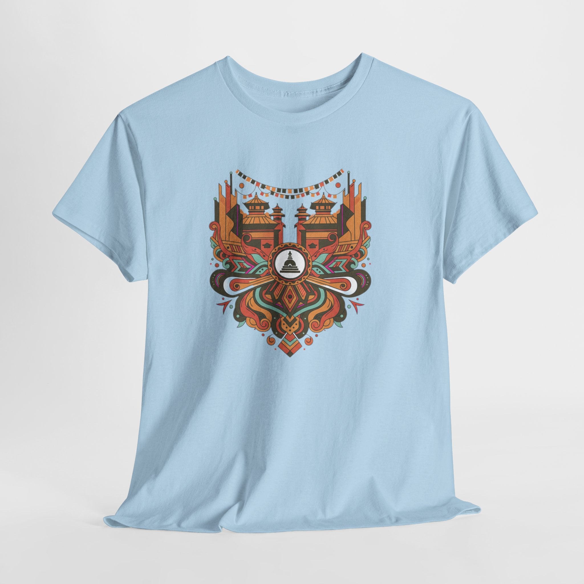 Mandala Cityscape Tee — Boho Urban Art Graphic T-Shirt